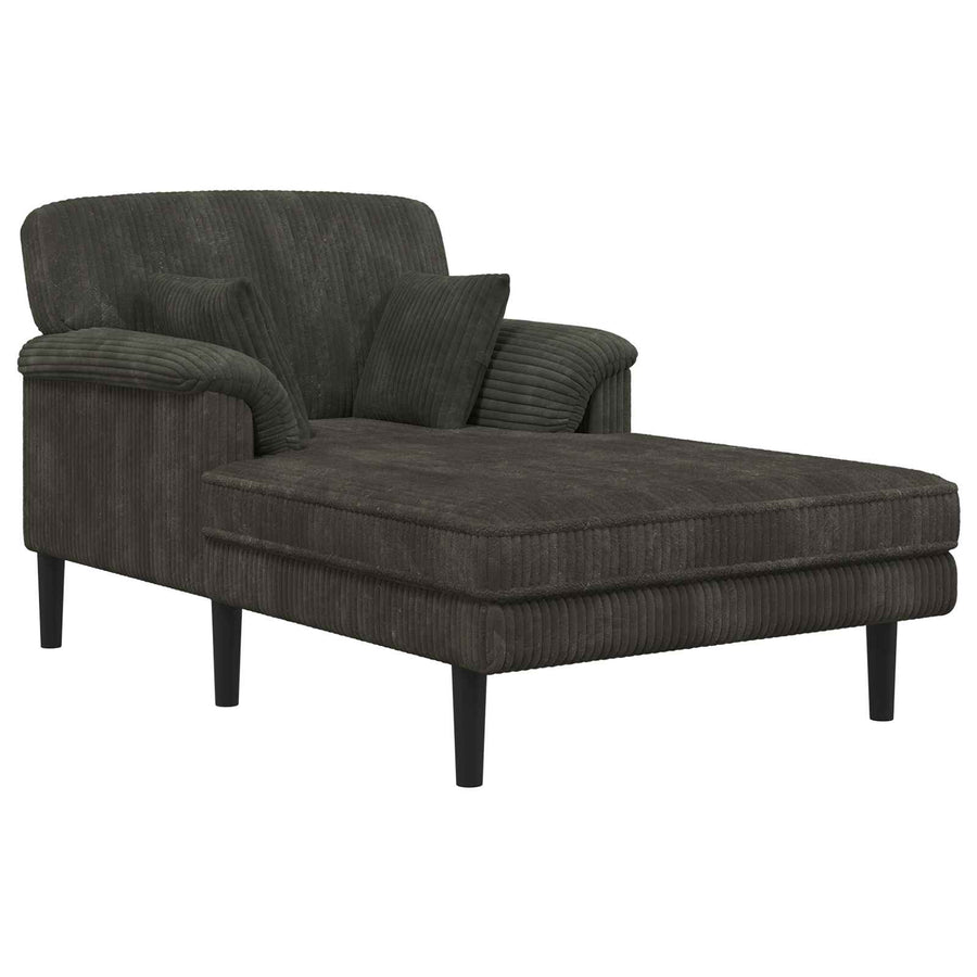 Chaise longue Antraciet Katoenen stof