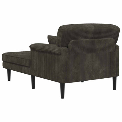 Chaise longue Antraciet Katoenen stof