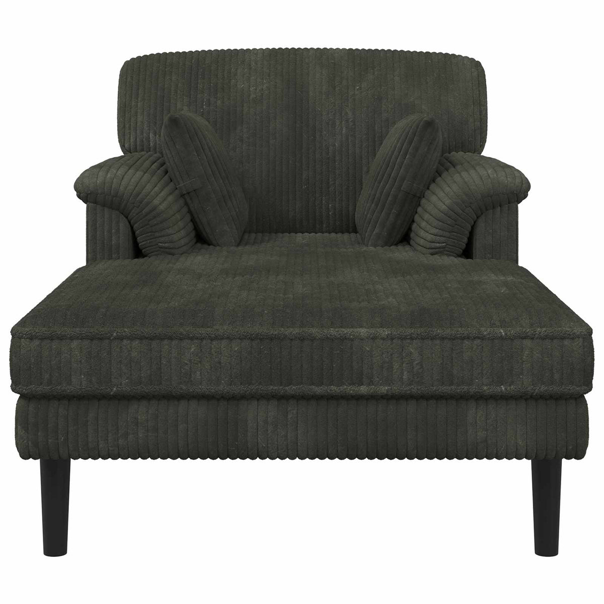 Chaise longue Antraciet Katoenen stof