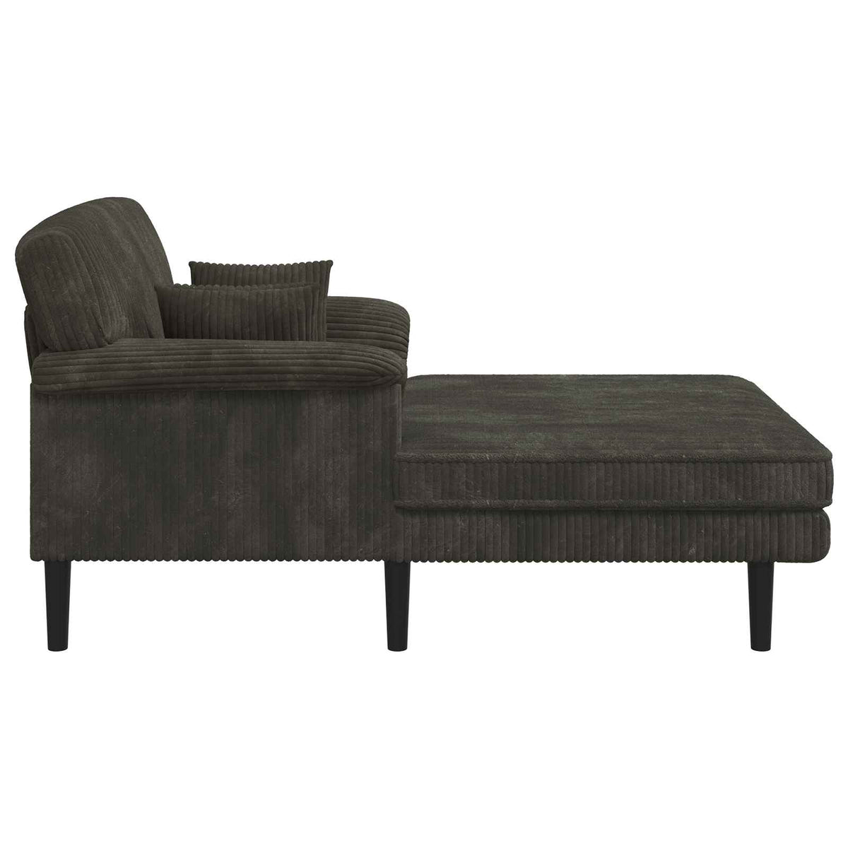 Chaise longue Antraciet Katoenen stof
