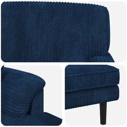 Chaise longue Marineblauw Katoenen stof