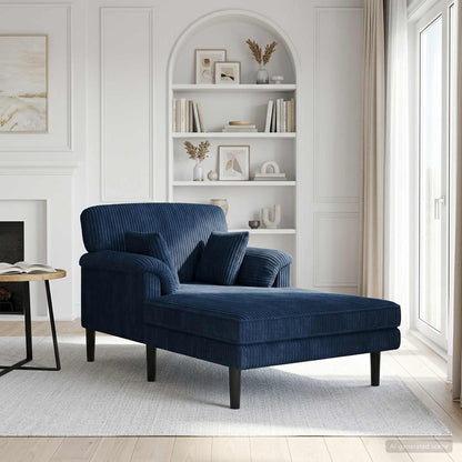 Chaise longue Marineblauw Katoenen stof