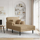 Chaise longue taupe 101x174x90 cm polyester