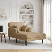 Chaise longue taupe 101x174x90 cm polyester