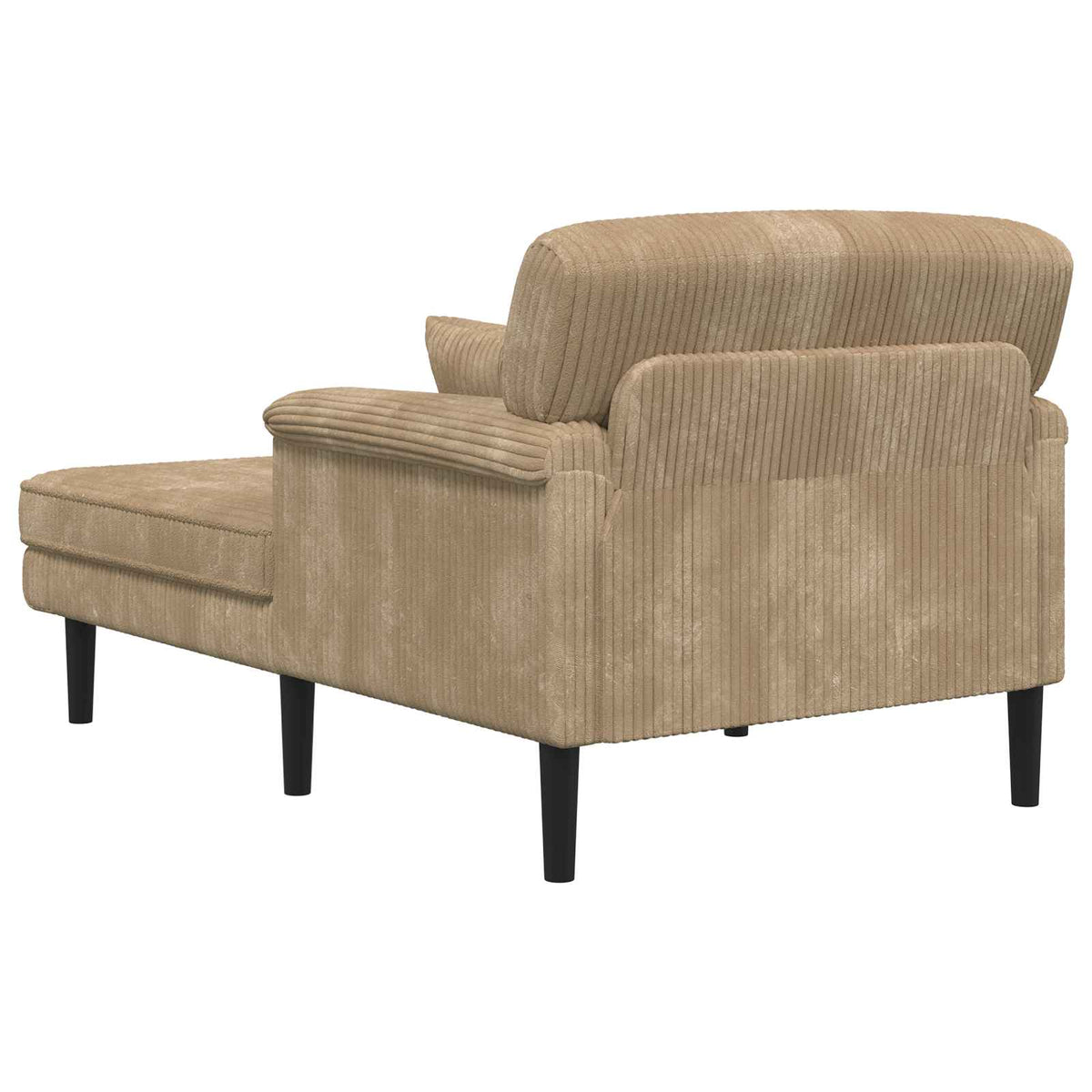Chaise longue Taupe Katoenen stof