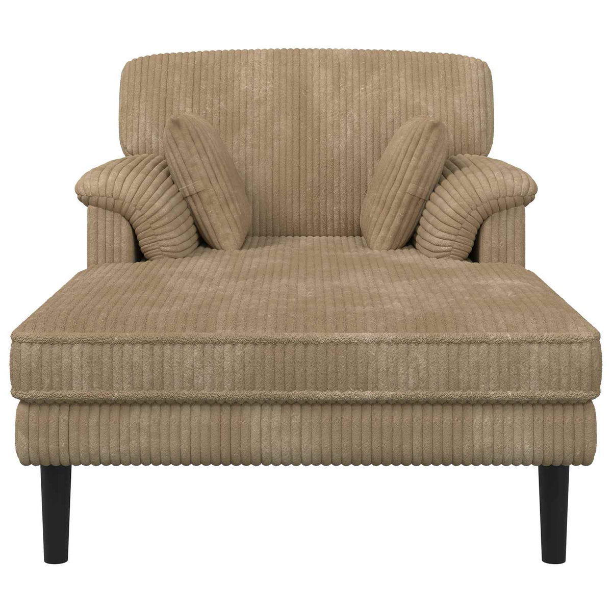 Chaise longue Taupe Katoenen stof