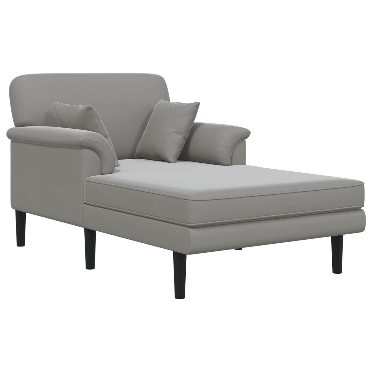 Chaise longue Lichtgrijs fluweel
