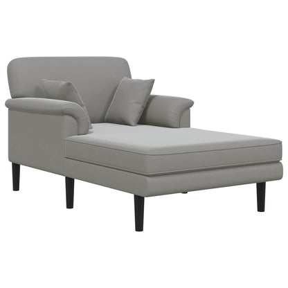 Chaise longue Lichtgrijs fluweel