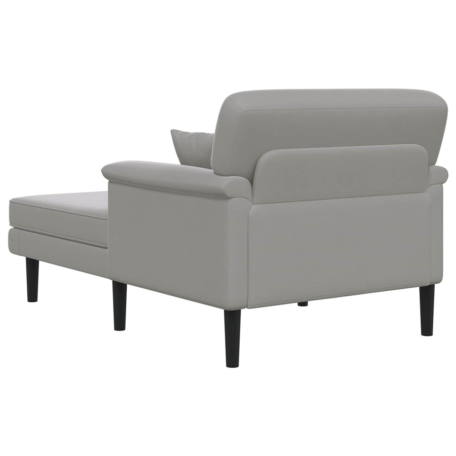 Chaise longue Lichtgrijs fluweel