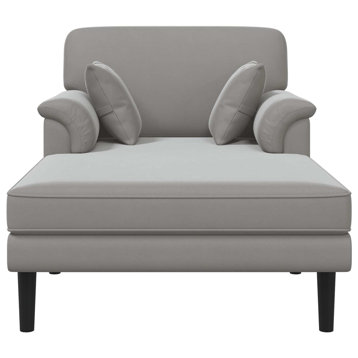 Chaise longue Lichtgrijs fluweel