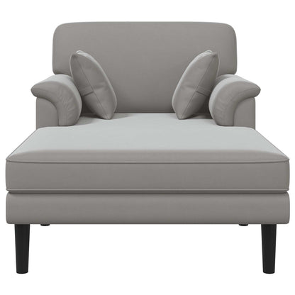 Chaise longue Lichtgrijs fluweel