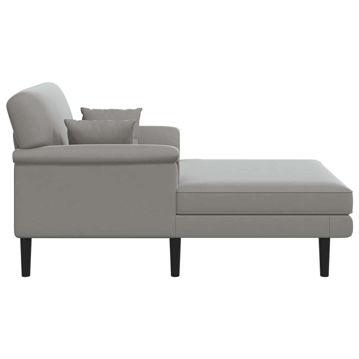 Chaise longue Lichtgrijs fluweel