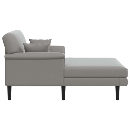 Chaise longue Lichtgrijs fluweel