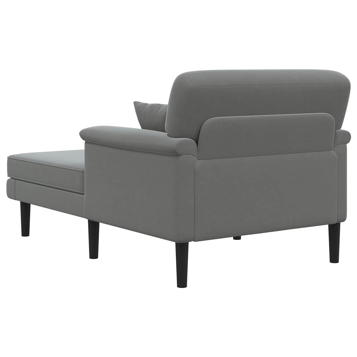 Chaise longue Donkergrijs fluweel