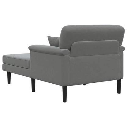Chaise longue Donkergrijs fluweel