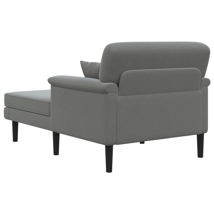 Chaise longue Donkergrijs fluweel