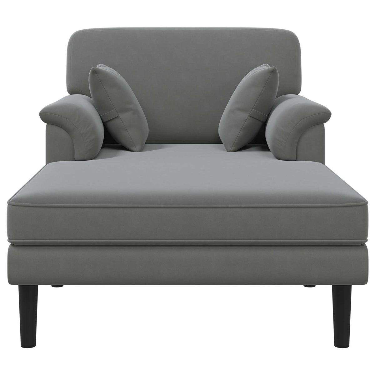 Chaise longue Donkergrijs fluweel