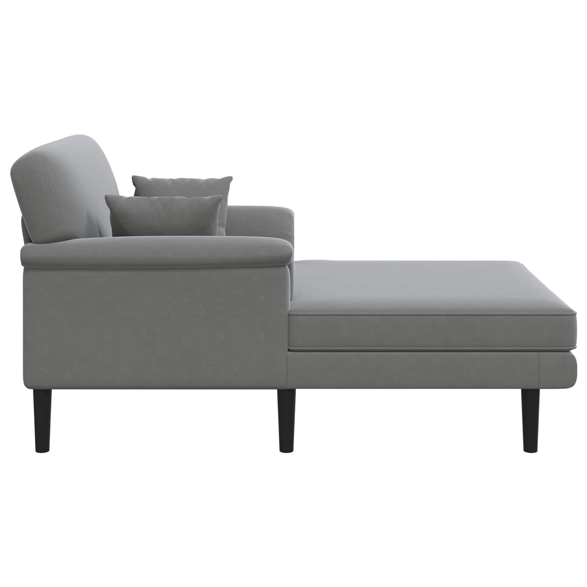 Chaise longue Donkergrijs fluweel