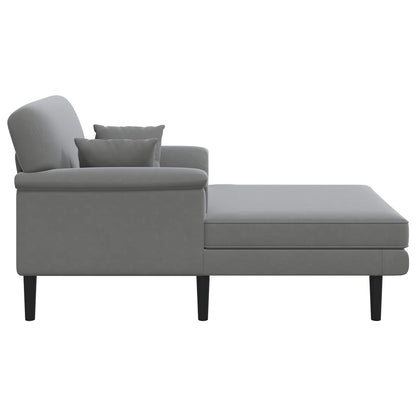 Chaise longue Donkergrijs fluweel