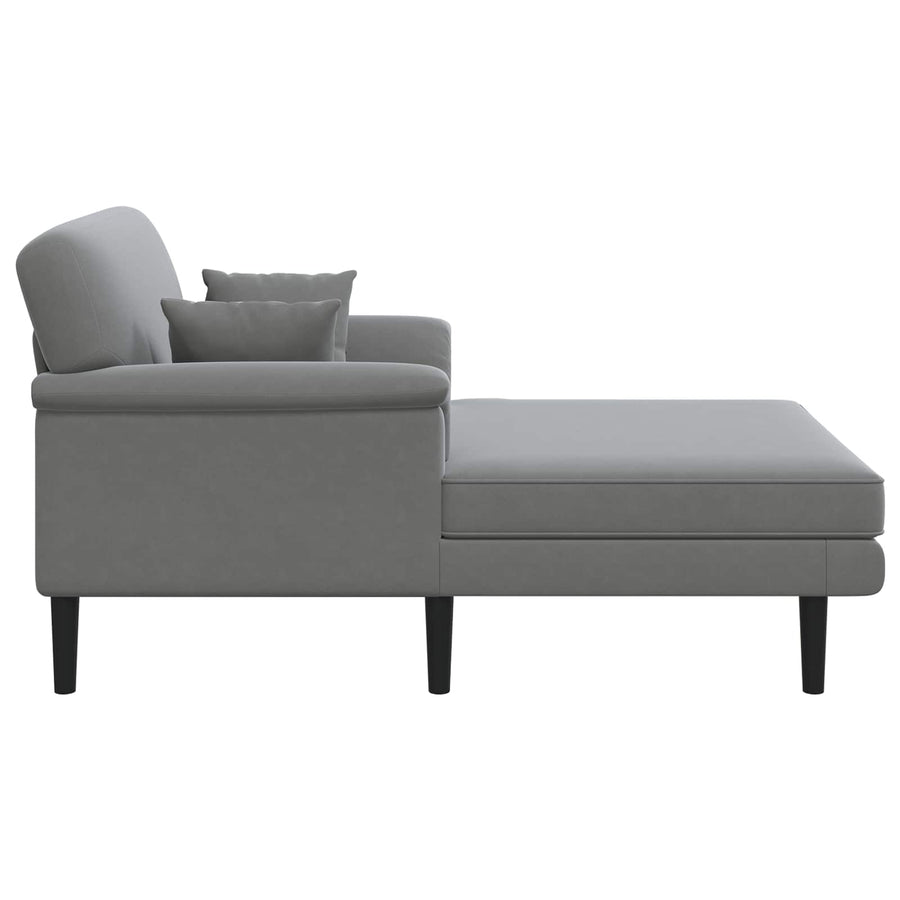 Chaise longue Donkergrijs fluweel