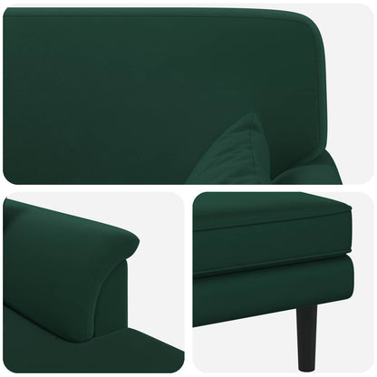 Chaise longue Donkergroen fluweel