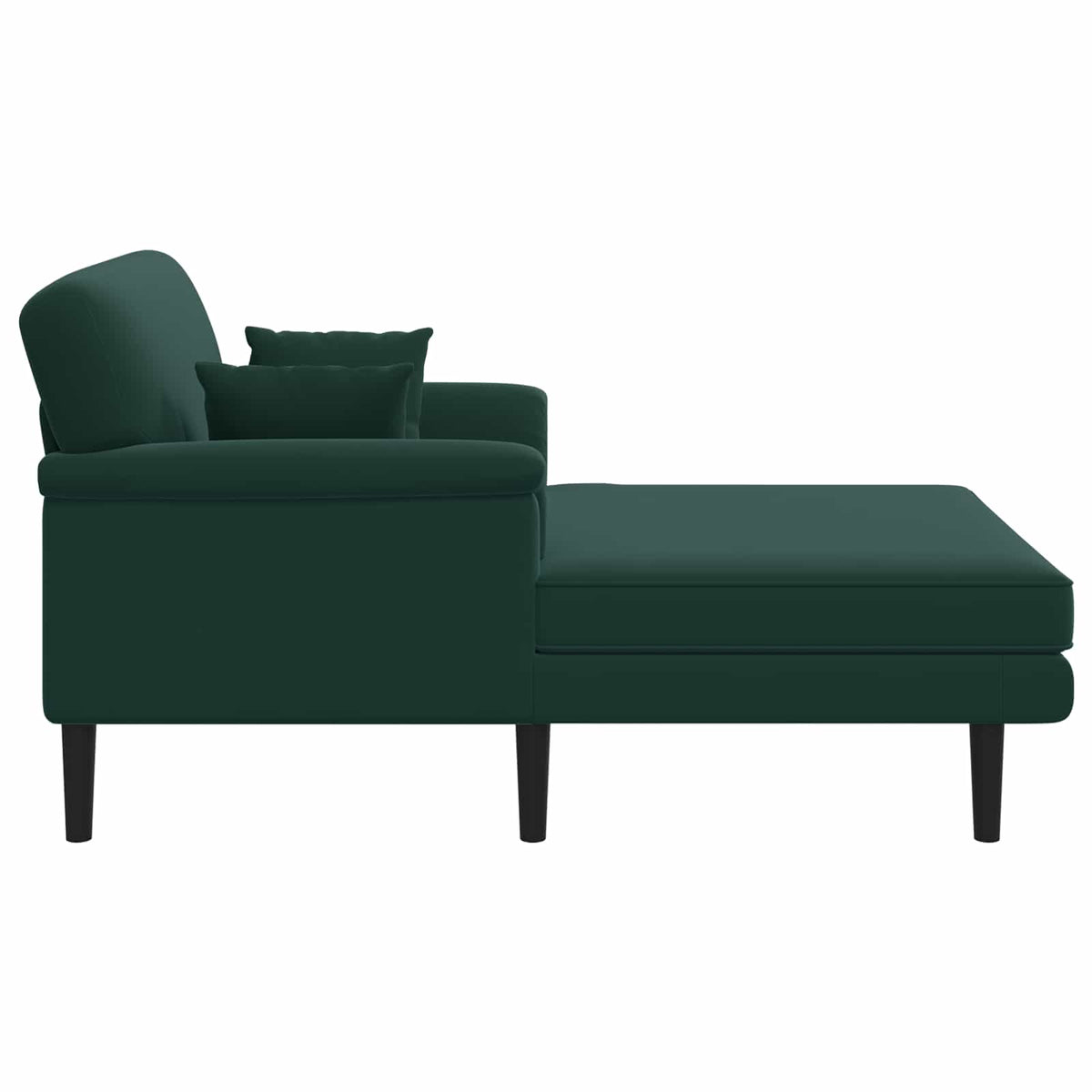Chaise longue Donkergroen fluweel