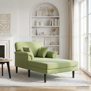Chaise longue lichtgroen fluweel 101x174x90 cm