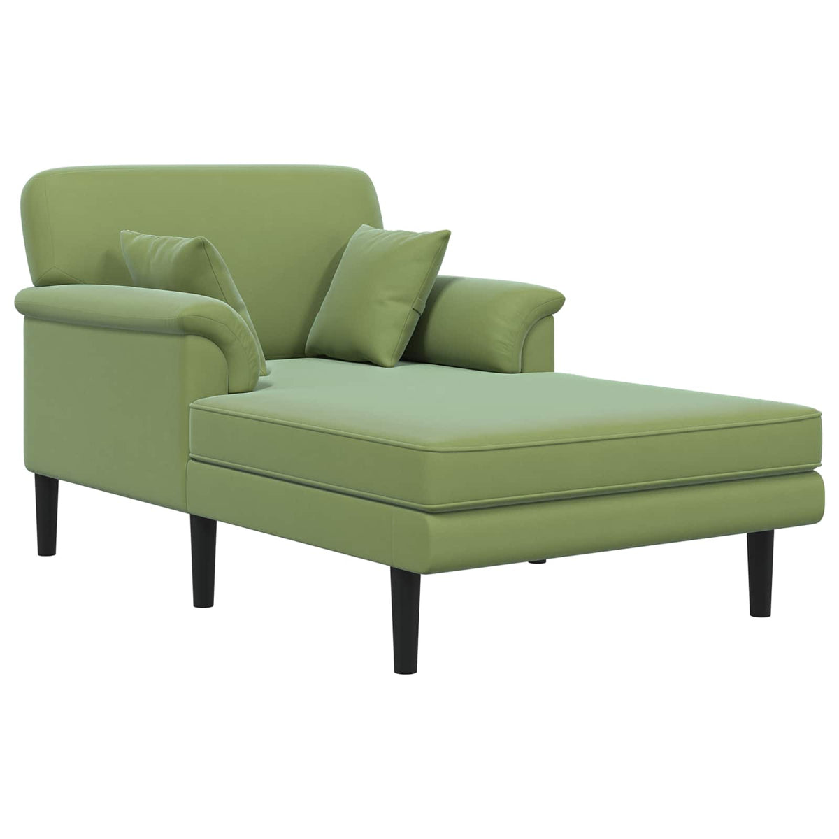 Chaise longue Lichtgroen fluweel