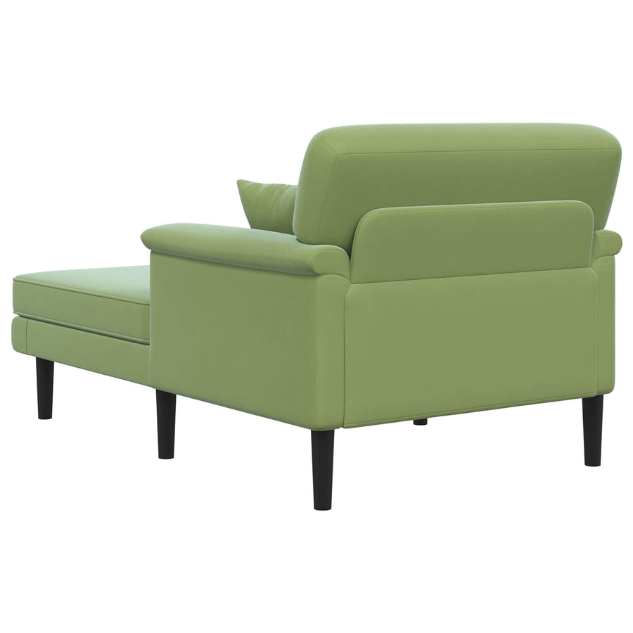 Chaise longue Lichtgroen fluweel