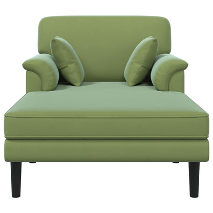 Chaise longue Lichtgroen fluweel