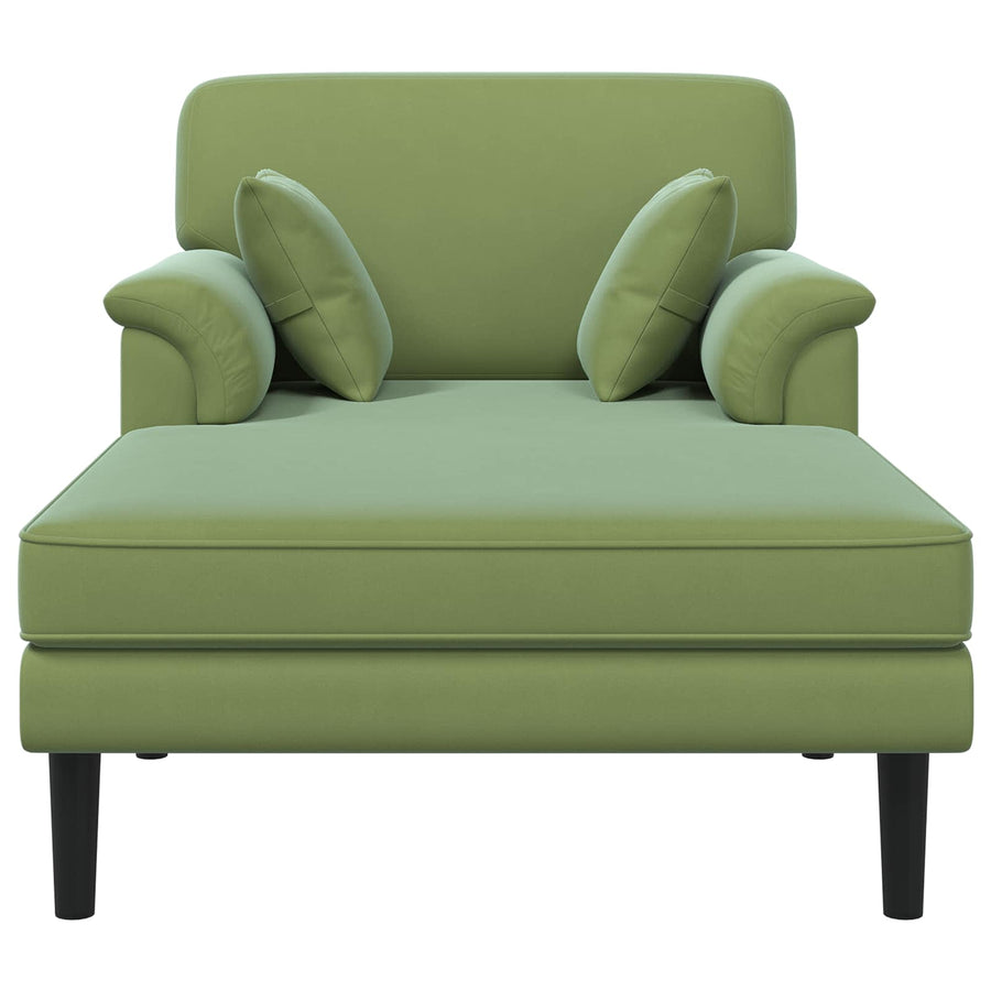 Chaise longue Lichtgroen fluweel