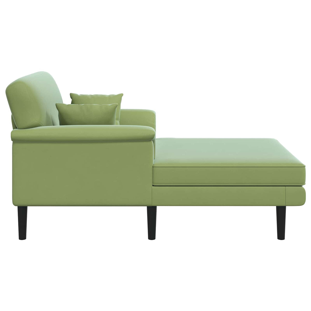 Chaise longue Lichtgroen fluweel