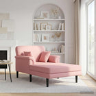 Chaise longue roze fluweel 101x174x90 cm