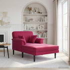 Chaise longue wijnrood fluweel 101x174x90 cm