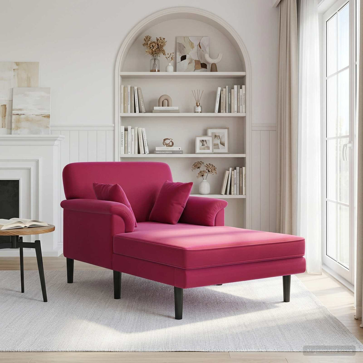 Chaise longue Wijnrood fluweel