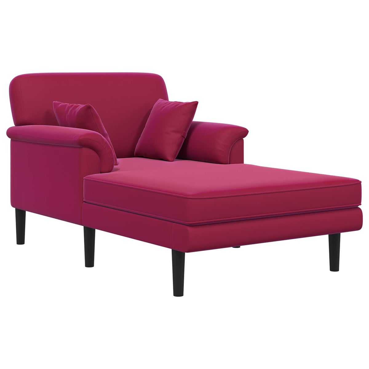 Chaise longue Wijnrood fluweel