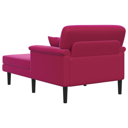 Chaise longue Wijnrood fluweel