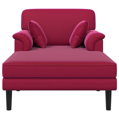 Chaise longue Wijnrood fluweel