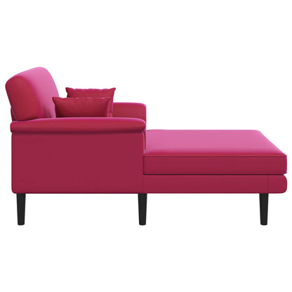 Chaise longue Wijnrood fluweel