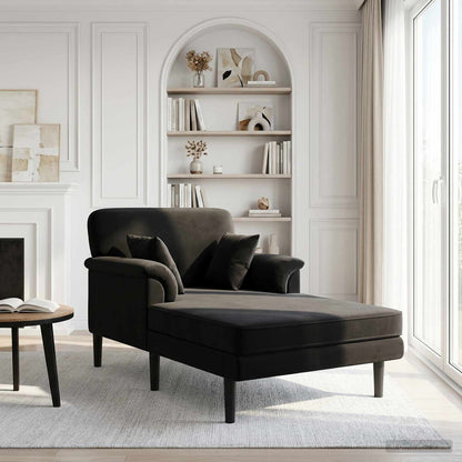 Chaise longue Zwart fluweel