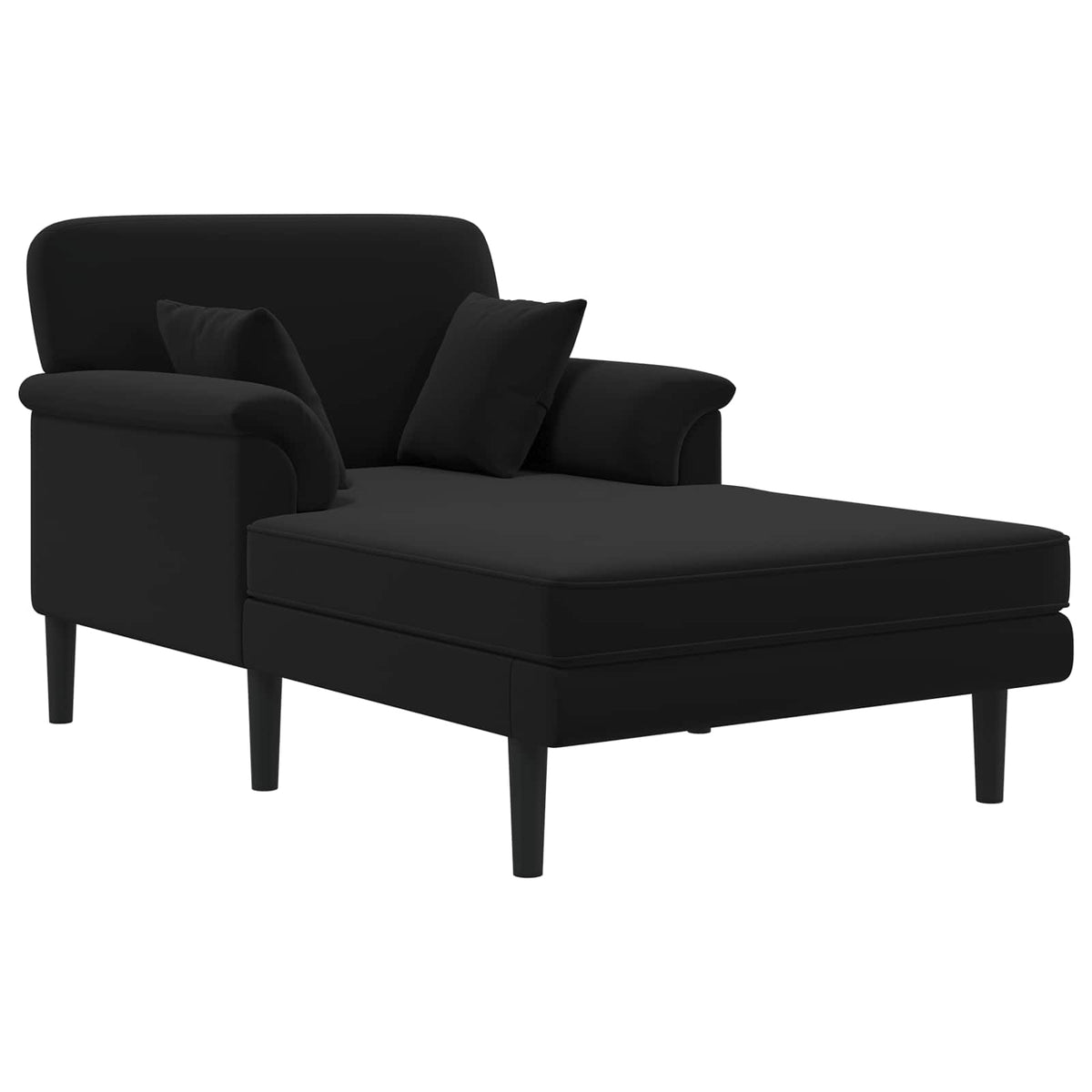 Chaise longue Zwart fluweel