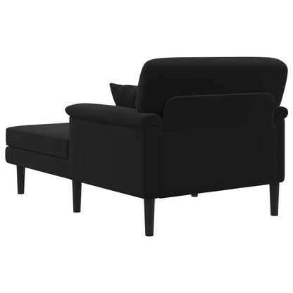 Chaise longue Zwart fluweel