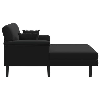 Chaise longue Zwart fluweel
