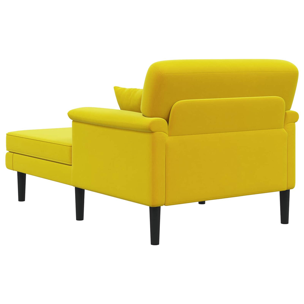 Chaise longue Geel fluweel