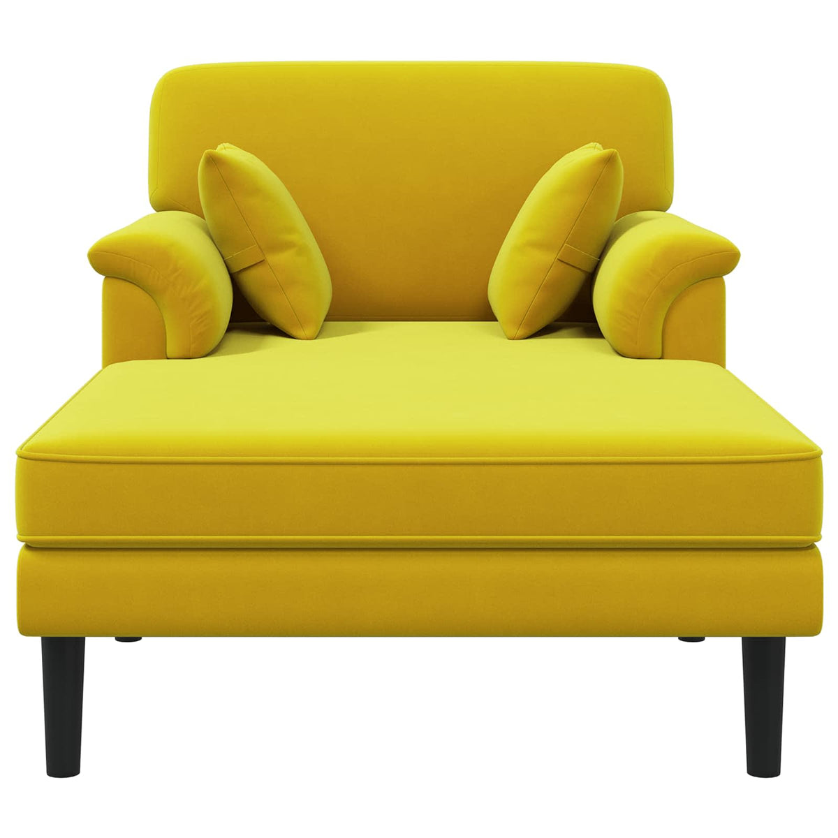 Chaise longue Geel fluweel
