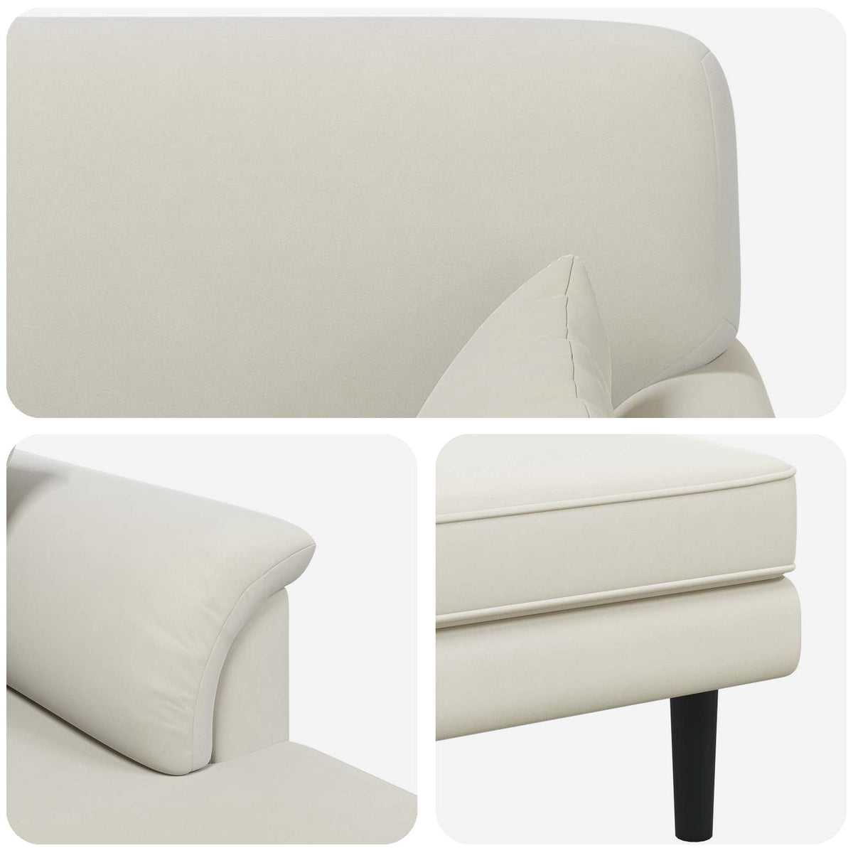 Chaise longue Crèmekleurig fluweel