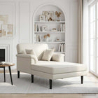 Chaise longue crèmekleurig fluweel 101x174x90 cm