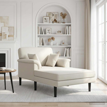 Chaise longue Crèmekleurig fluweel