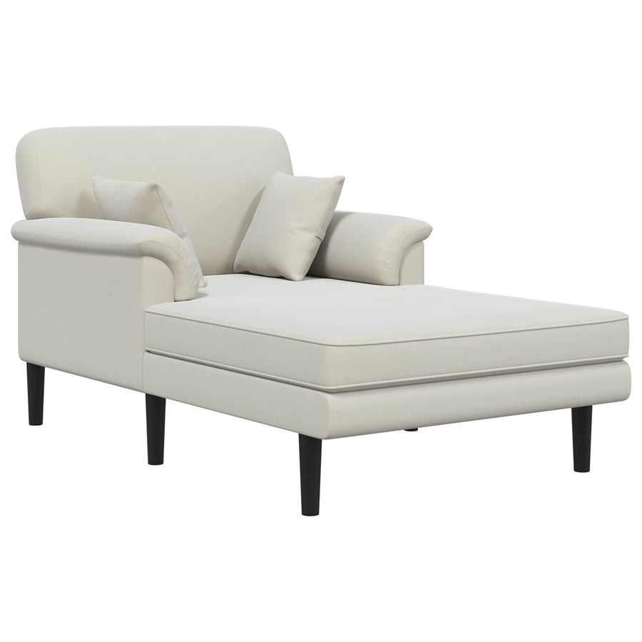Chaise longue Crèmekleurig fluweel