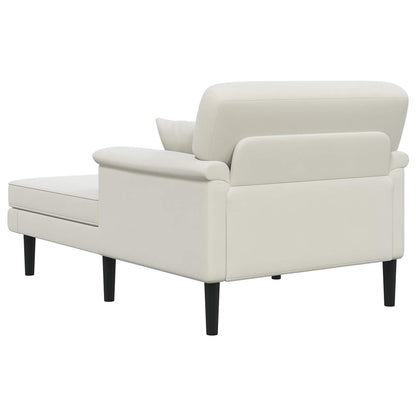 Chaise longue Crèmekleurig fluweel